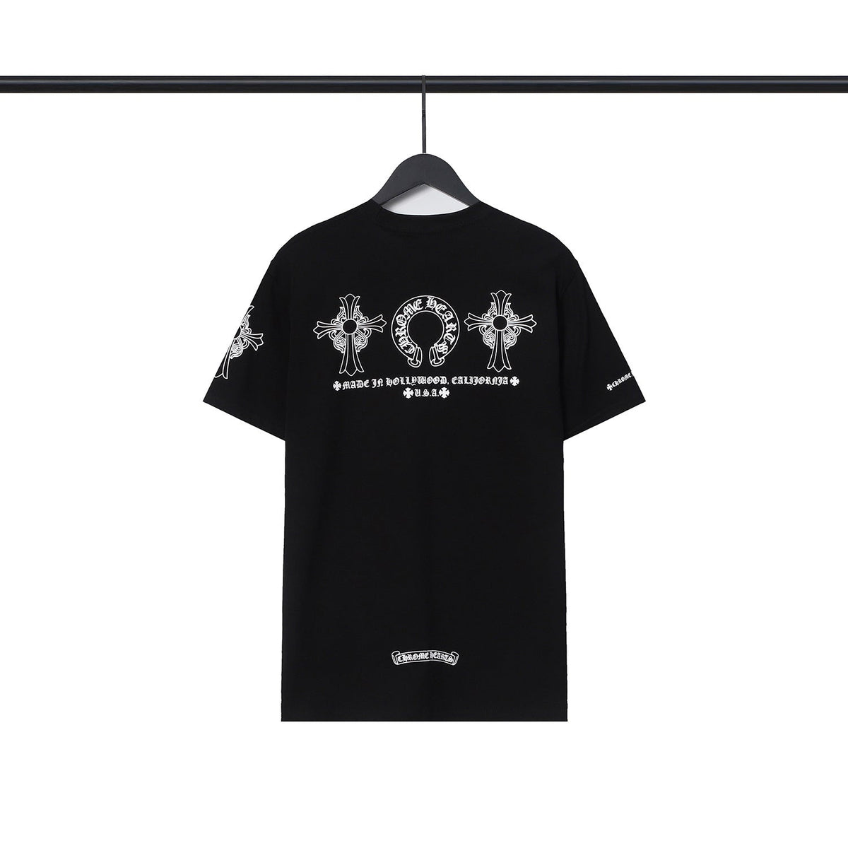 Chrome Heart T Shirts Chrome Hearts Cross Sanskrit Print Short Sleeve Crew Neck T-Shirt