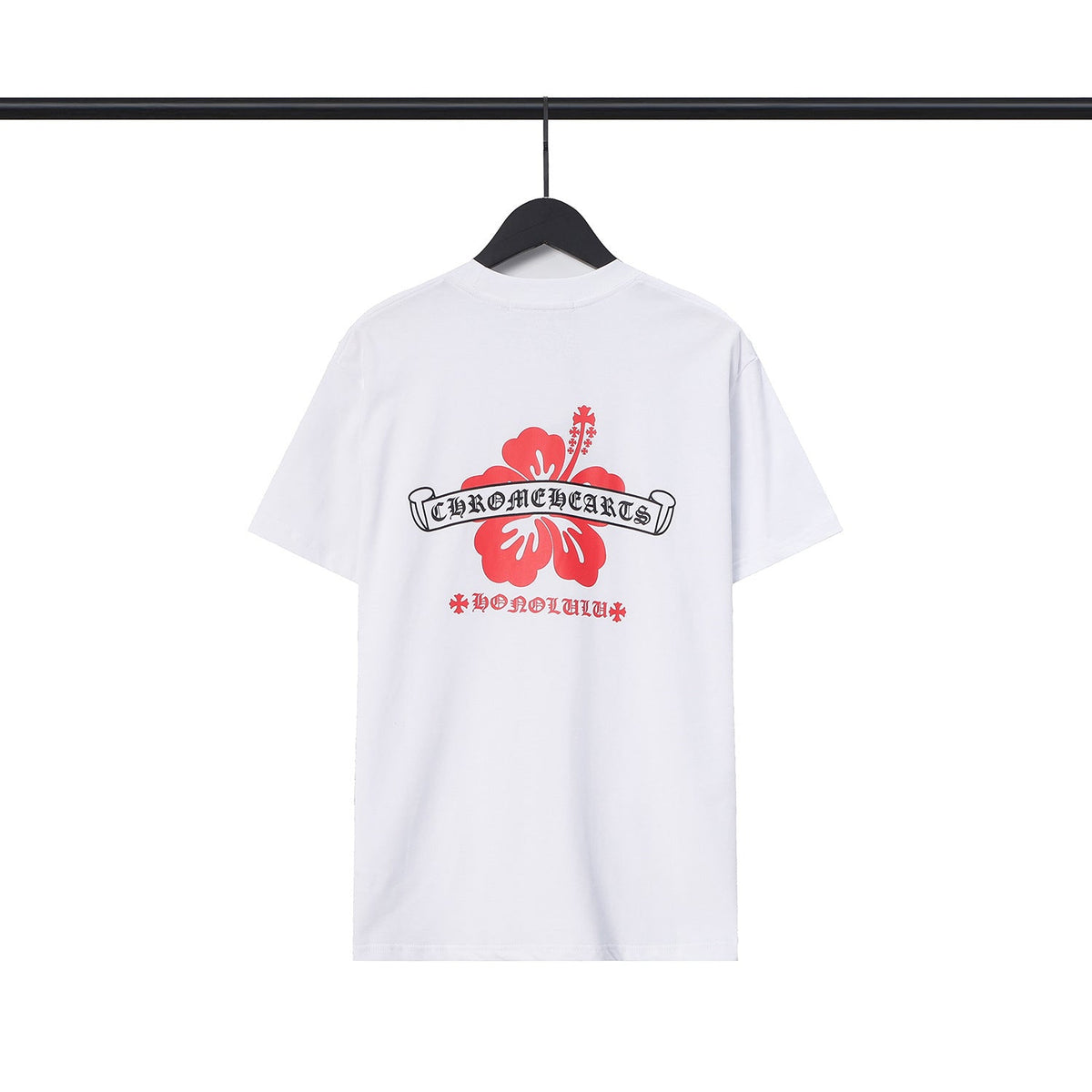 Chrome Heart T Shirts CH Flower Sanskrit Casual Short Sleeve T-Shirt Loose