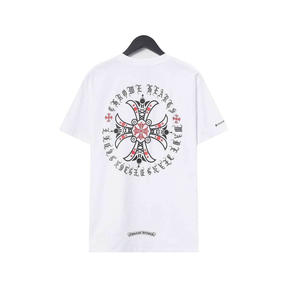 Chrome Heart T Shirts Croix Cross Leather Printed Short Sleeve T-Shirt